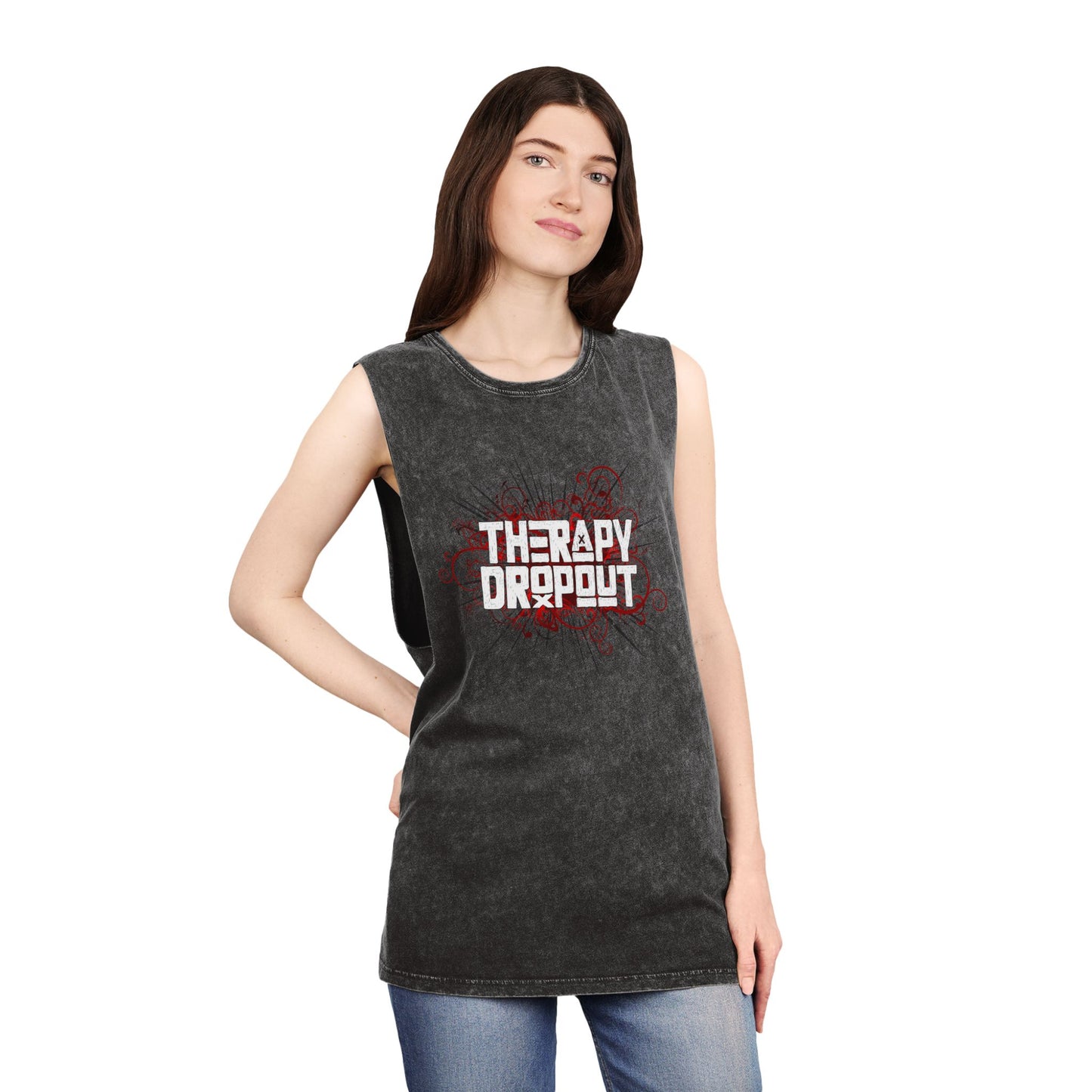 Therapy Dropout Unisex Stonewash Tank Top