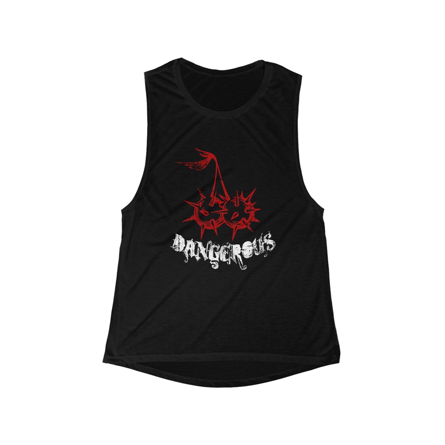Dangerous Spiked Cherry Graphic Tank Top — Women's Muscle Flow Scoop Tank