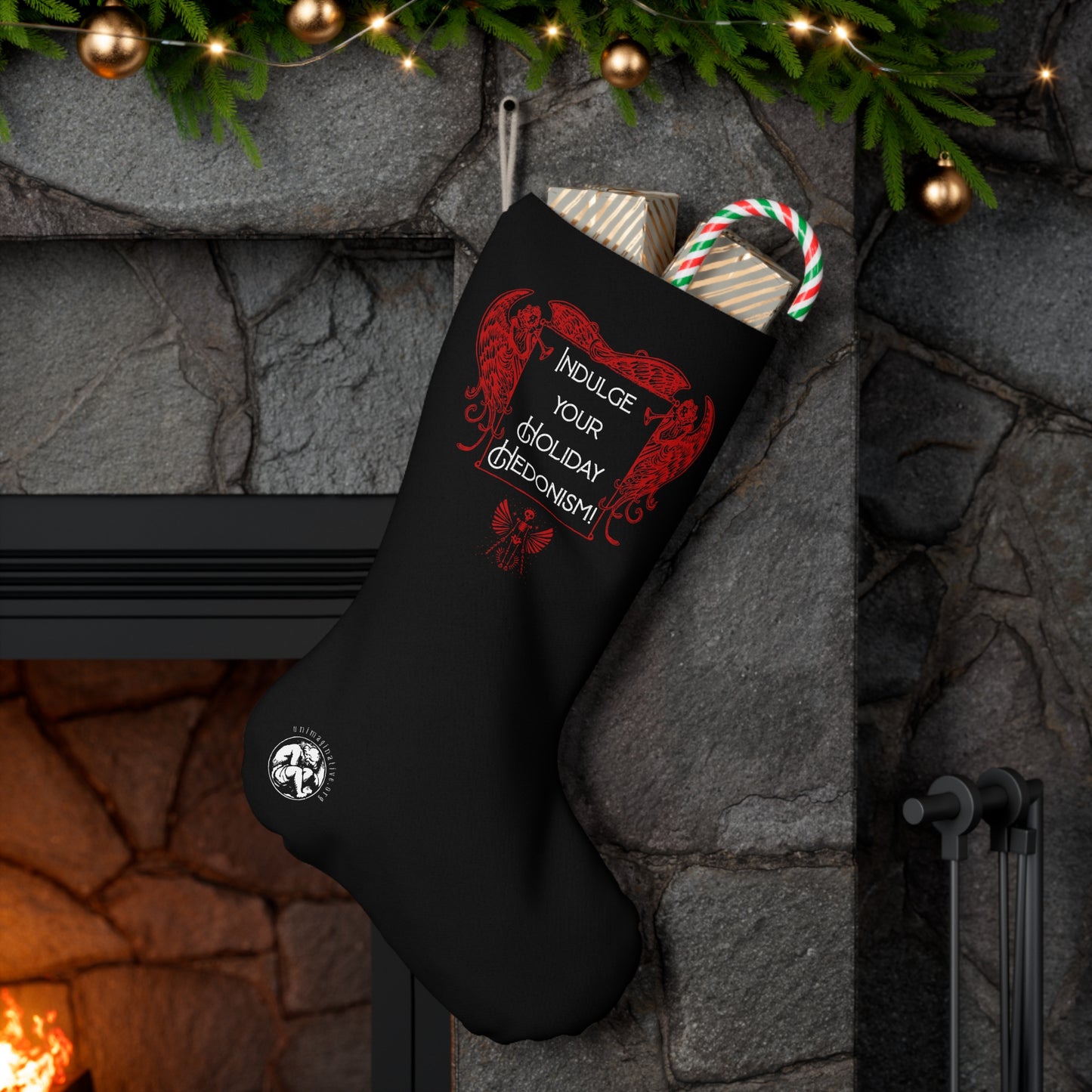 Cherub Santa Stocking