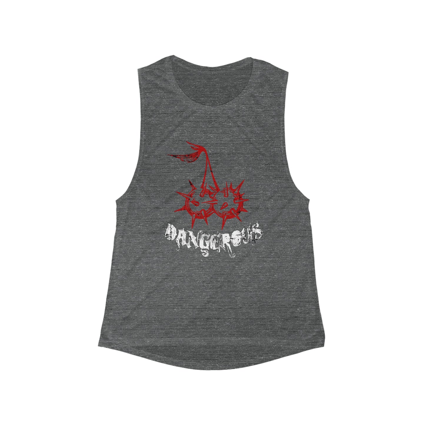 Dangerous Spiked Cherry Graphic Tank Top — Women's Muscle Flow Scoop Tank