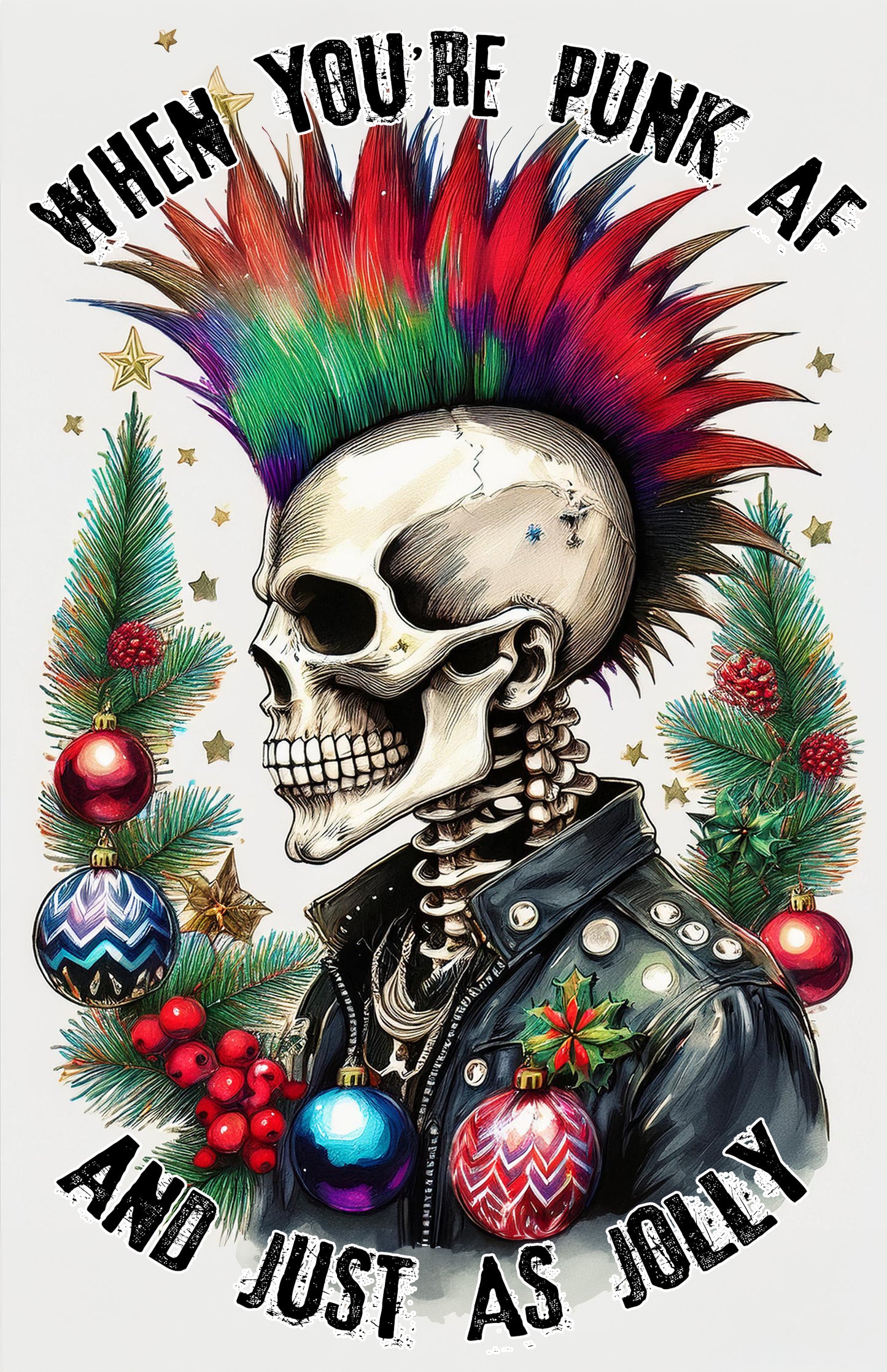 Punk Holiday Greeting card