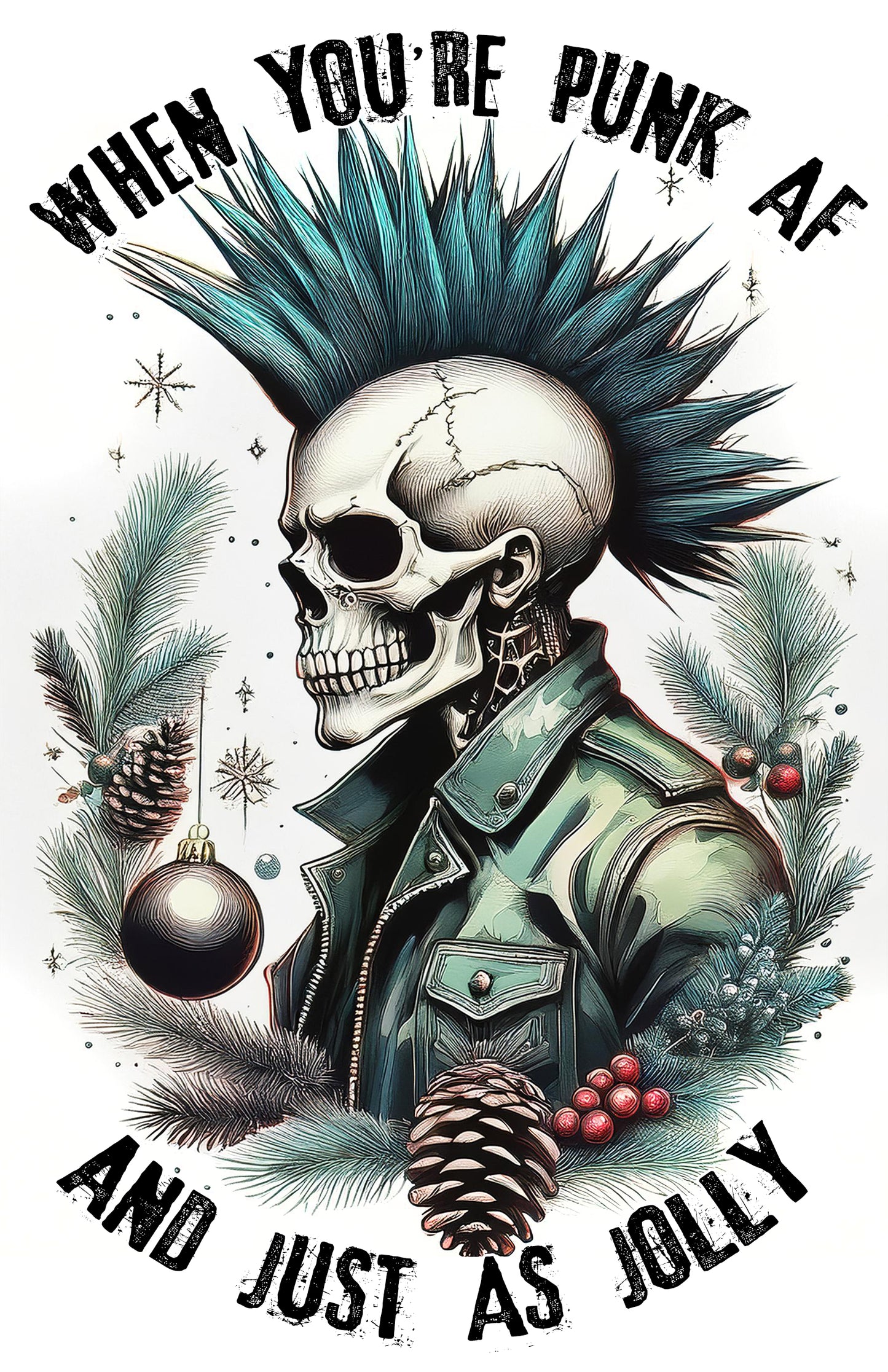 Punk Holiday Greeting card