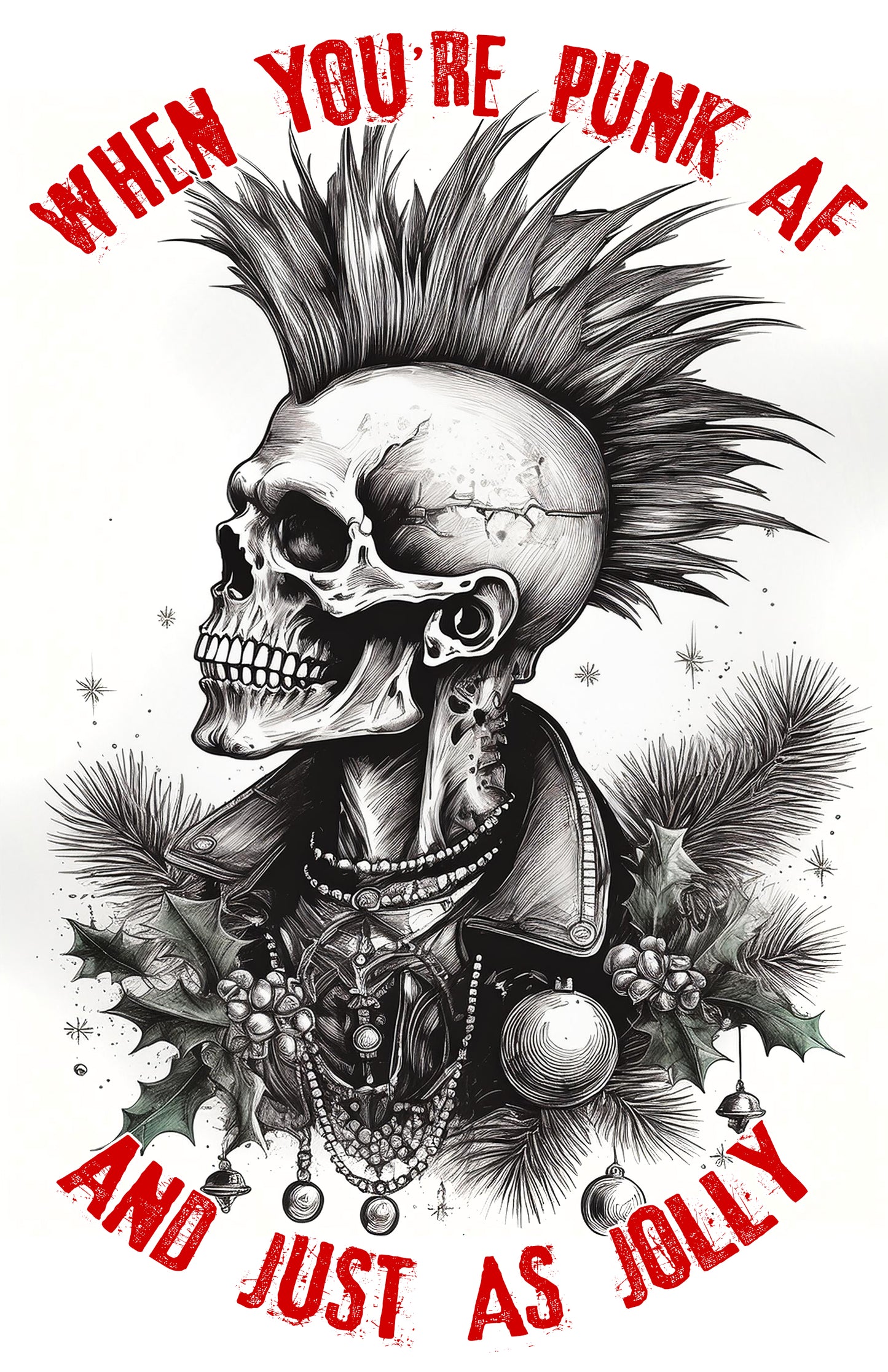 Punk Holiday Greeting card