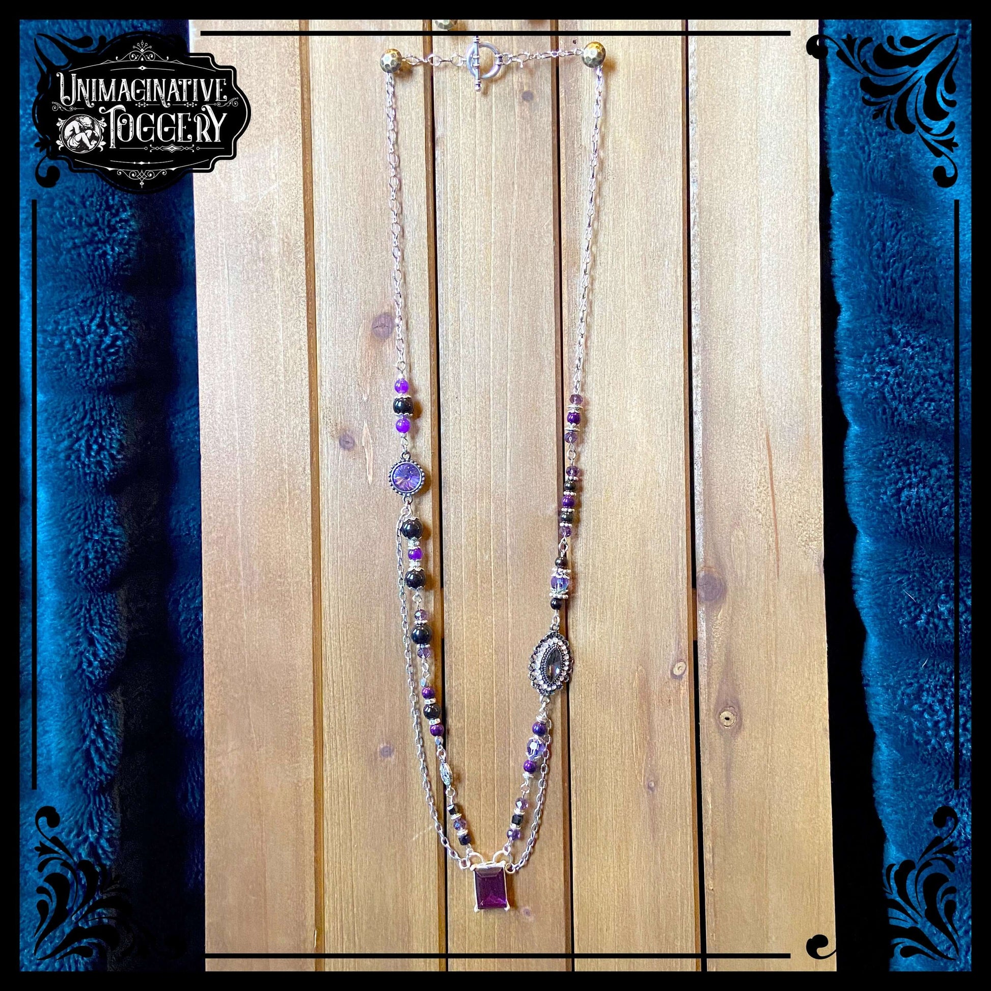 Silver and purple multi strand necklace - Unimaginative By Charli Siebert